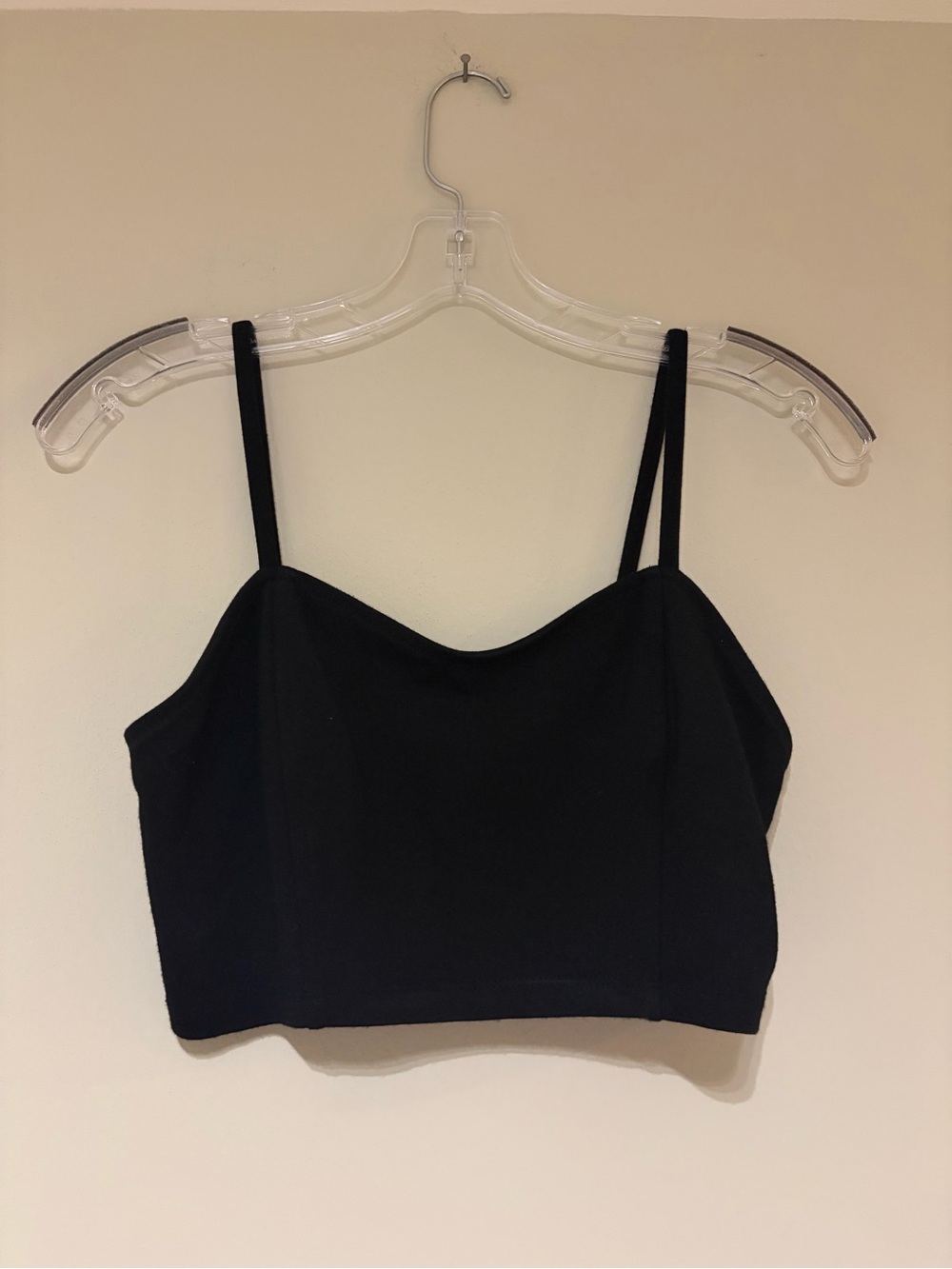 Black Women's Cropped Cami Top